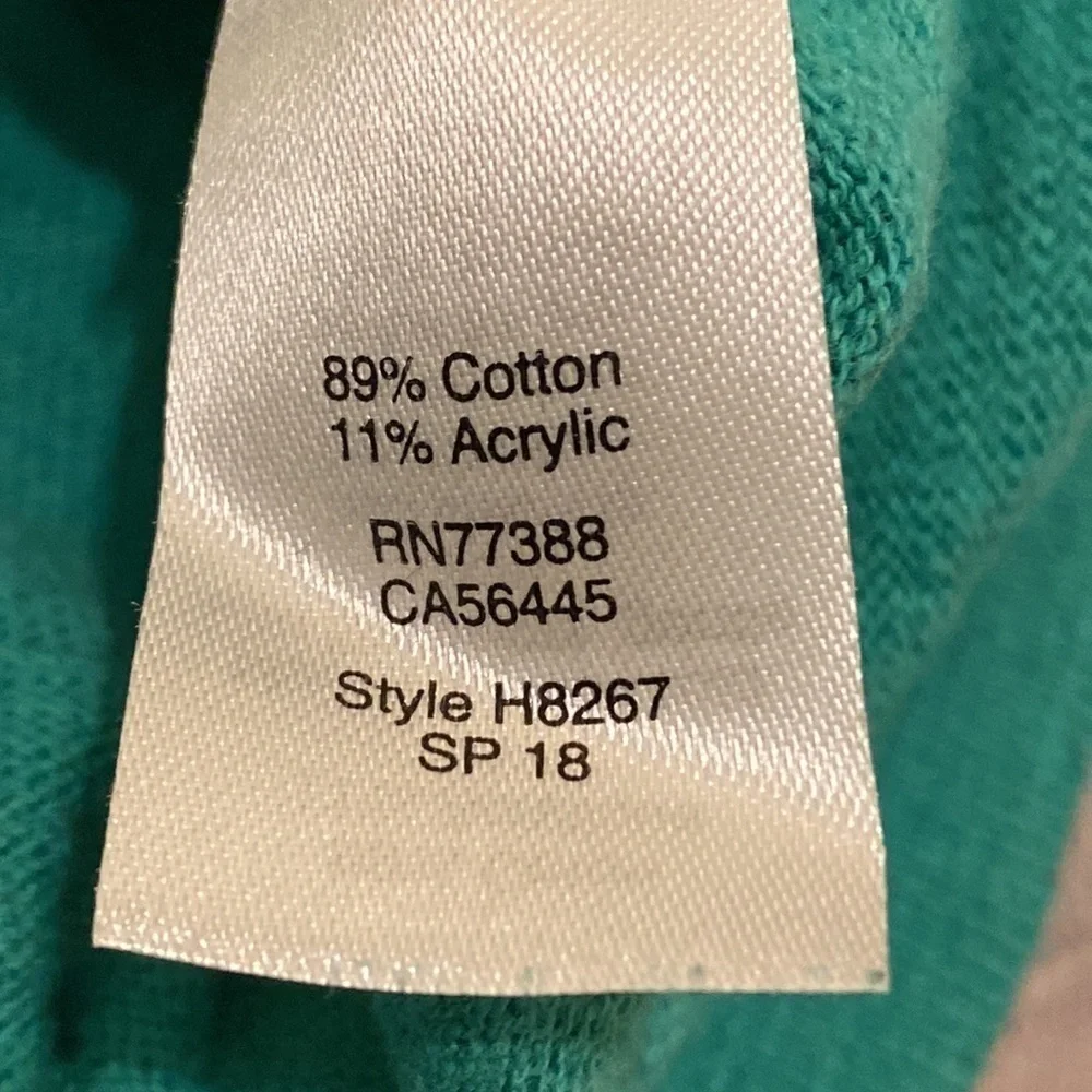 J. Crew cotton blend crew neck green sweater. Size Xxs.